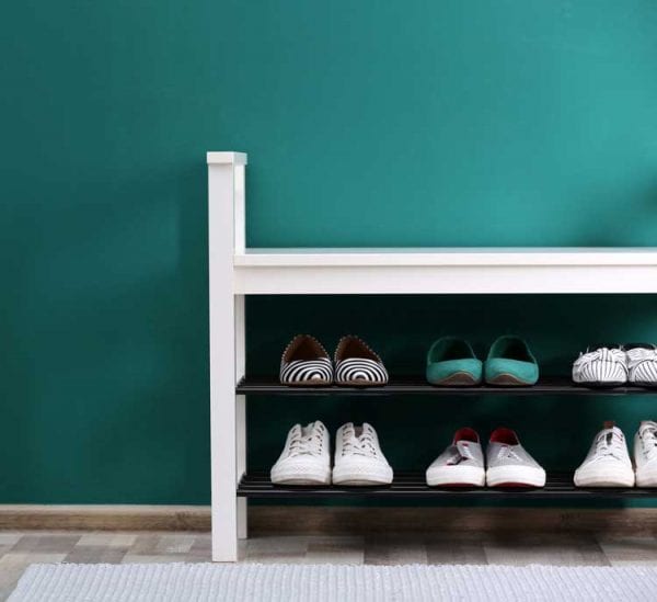 virtual-organising-decluttering-jlp-coach-2 shoes on a rack to show lack of clutter