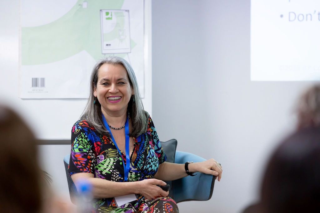 Juliet Landau-Pope presenting a workshop at the APDO conference