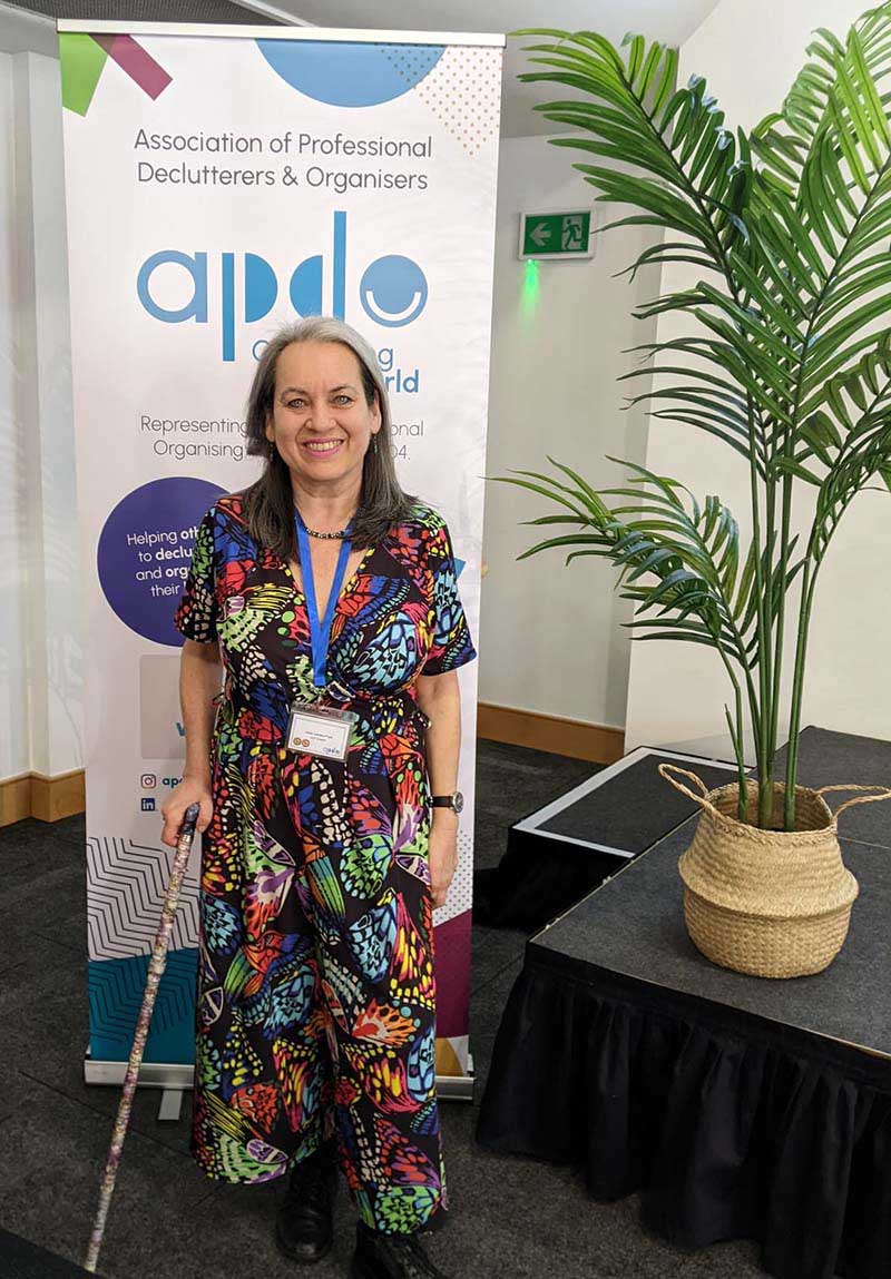 ADHD Chronic Disorganisation Coach APDO exp Juliet Landau-Pope speaking at APDO conference